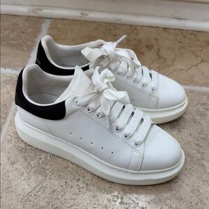 Alexander McQueen White and Black Sneakers
